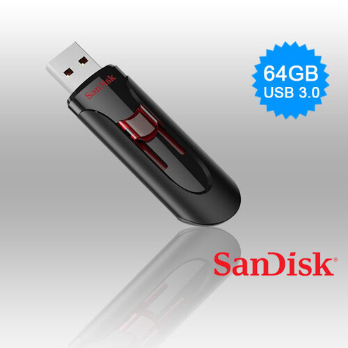 SANDISK SDCZ600-064G 64GB CZ600 CRUZER GLIDE USB 3.0 VERSION - Main Image