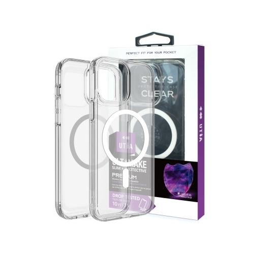 Ultimake Shockproof Transparent Magsafe Cover Case for iPhone 15 Pro (Transparent) - Main Image