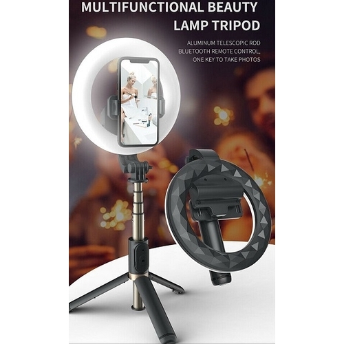 TEQ Q07 Bluetooth Ring Light Selfie Stick  + Tripod stand - Main Image