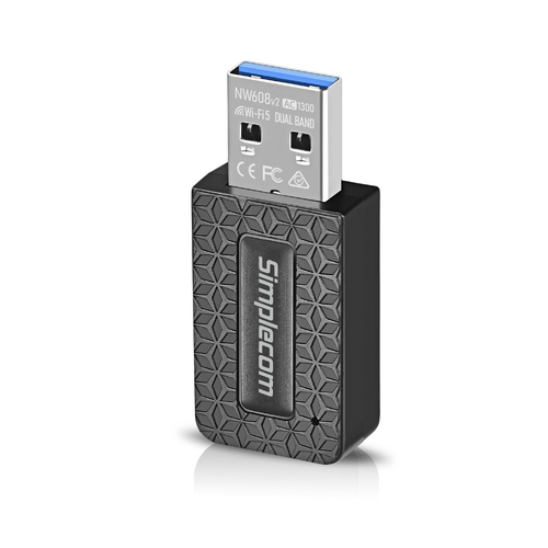 Simplecom NW608v2 WiFi 5 AC1300 Dual-Band USB 3.0 Wireless Adapter - Main Image