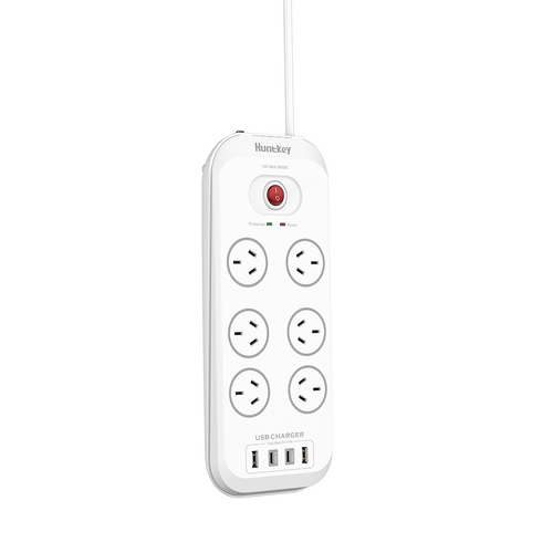 Huntkey SAC607C 6 Outlets Surge Protector Powerboard with 2x USB-A & 2x USB-C - Main Image