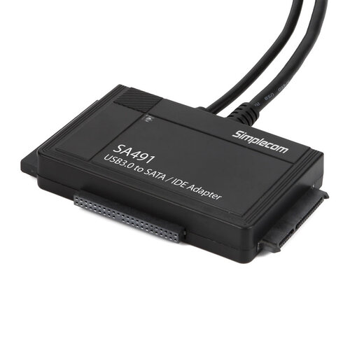 Simplecom SA491 3-IN-1 USB 3.0 TO 2.5", 3.5" & 5.25" SATA/IDE Adapter with Power Supply - Main Image