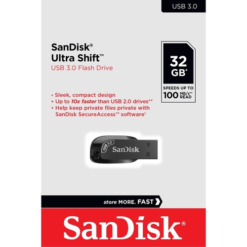 SanDisk  32GB Ultra Shift  USB 3.0 Flash Drive SDCZ410-032G-G46 - Main Image