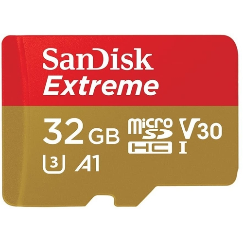 SANDISK SDSQXAF-032G-GN6MN 32GB MICRO SDHC EXTREME A1 V30, UHS-I/ U3, 100MB/s ,NO  SD ADAPTER - Main Image