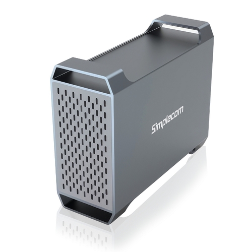 Simplecom SE482 SuperSpeed USB Dual Bay 3.5" SATA Hard Drive RAID Enclosure USB-C RAID 0/1, JBOD - Main Image