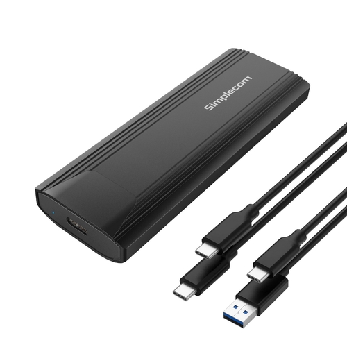Simplecom SE504v2 NVMe / SATA Dual Protocol M.2 SSD USB-C Enclosure Tool-Free USB 3.2 Gen 2 10Gbps - Main Image