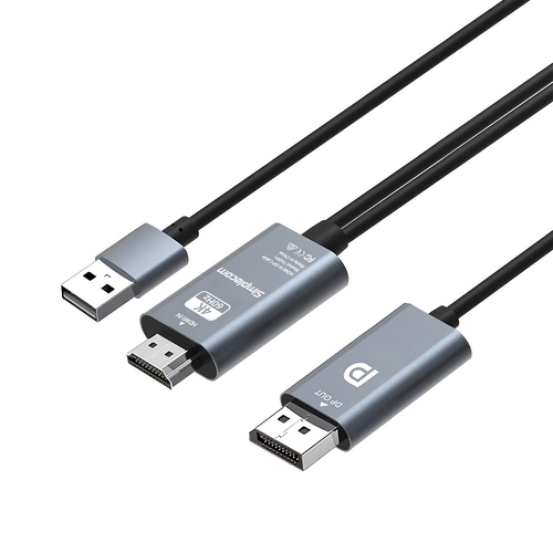 Simplecom TH201 HDMI to DisplayPort Active Converter Cable 4K@60hz USB Powered 2M - Main Image