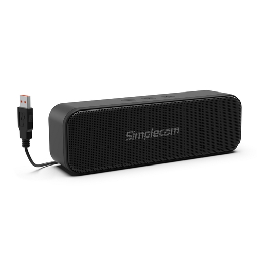 Simplecom UM228 Portable USB Stereo Soundbar Speaker Plug and Play with Volume Control for PC Laptop - Main Image