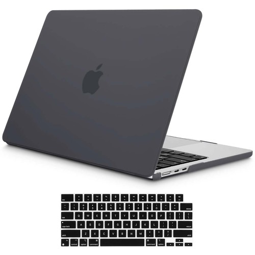 15 inch Air 2023 MacBook Air Matte Case  A2941 M2 Chip Hard Shell Case Keyboard Cover Black - Main Image