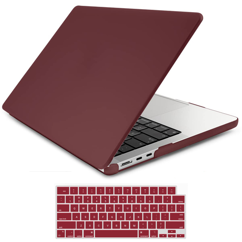 15 inch Air 2023 MacBook Air Matte Case  A2941 M2 Chip Hard Shell Case Keyboard Cover Wine Red - Main Image