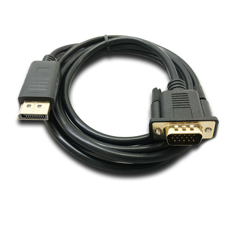 1.8M Display Port DP Male To VGA/M Cable Converter Connector Adaptor - Main Image