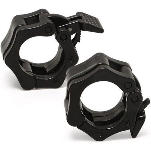 2Pcs 1in / 25mm Dumbbell Clamps Barbell Clamps Collars Clips Bar Plates Collar Clips Black - Main Image