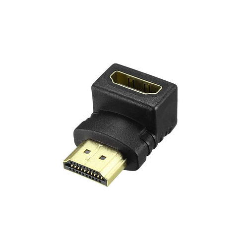 Left Angle 90 Degree HDMI Male to Female Plug Play Connector Adapter joiner - Main Image