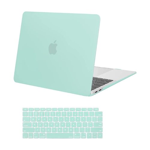 MacBook Air 13 Inch Case 2020 2019 2018, A1932, A2179, A2337 Shell Case Keyboard Cover Green - Main Image