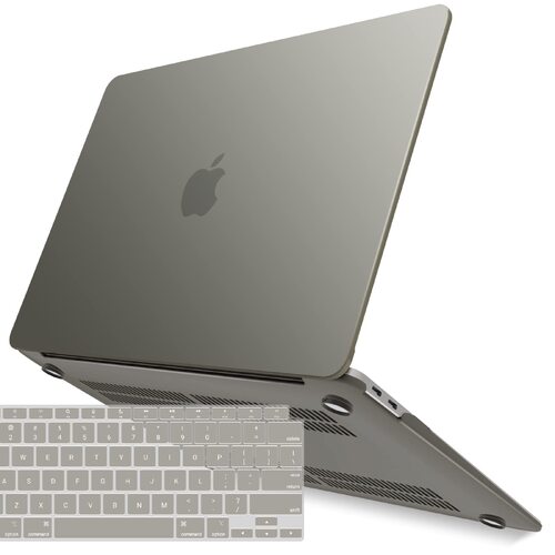 Suitable for  MacBook Air 13 Inch Case 2022 2021 2020 2019 2018, A1932, A2179, A2337 Shell Case Keyboard Cover Grey - Main Image