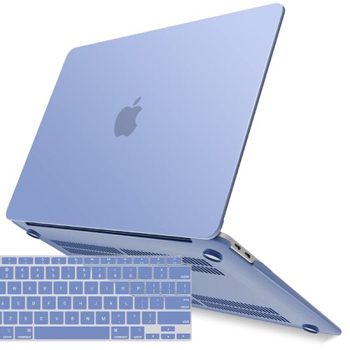 Suitable for  MacBook Air 13 Inch Case 2022 2021 2020 2019 2018, A1932, A2179, A2337 Shell Case Keyboard Cover lavender Grey - Main Image