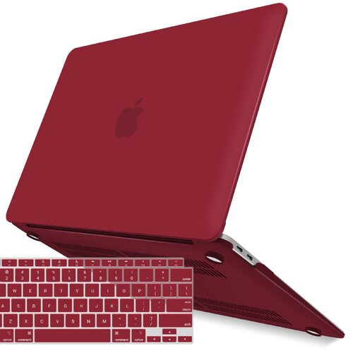 MacBook Air 13 Inch Case 2020 2019 2018, A1932, A2179,A2337 Shell Case Keyboard Cover Wine Red - Main Image
