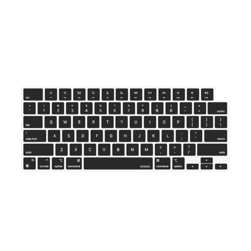 Keyboard Cover Skin For MacBook Pro 13 Pro 16 A2338 A2289 A2251 A2141 M1 M2 2020 to 2023 Black - Main Image