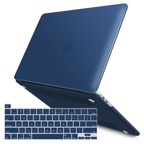 Navy Blue MacBook Pro 13 Inch Case 2016-2023 M1 M2 A2338 A2289 A2251 A2159 Hard Shell Case Keyboard Cover - Main Image