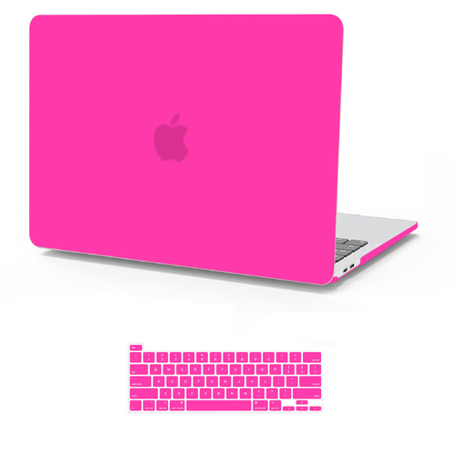 Suitable for  Hot Pink MacBook Pro 13 Inch Case 2016-2023 M1 M2 A2338 A2289 A2251 A2159 Hard Shell Case Keyboard Cover - Main Image