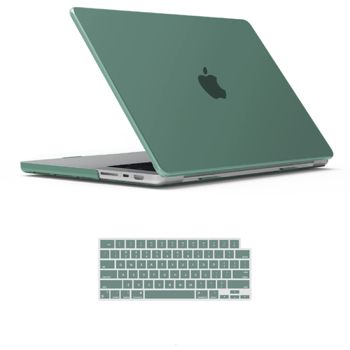 Suitable for  MacBook Pro 14 Max Inch Case 2023 2022 2021 M2 A2779 M1 A2442 Hardshell Case Keyboard Cover Midnight Green - Main Image