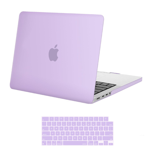 Suitable for  MacBook Pro 14 Max Inch Case 2023 2022 2021 M2 A2779 M1 A2442 Hardshell Case Keyboard Cover Purple - Main Image