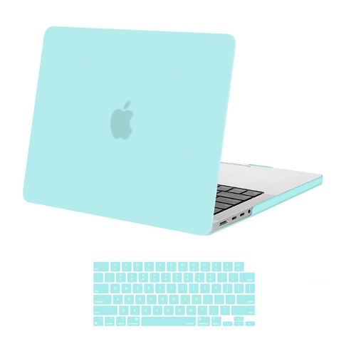 Suitable for  MacBook Pro 14 Max Inch Case 2023 2022 2021 M2 A2779 M1 A2442 Hardshell Case Keyboard Cover Turquoise - Main Image
