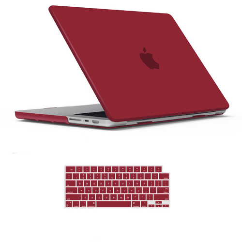 Suitable for  MacBook Pro 14 Max Inch Case 2023 2022 2021 M2 A2779 M1 A2442 Hardshell Case Keyboard Cover Wine Red - Main Image
