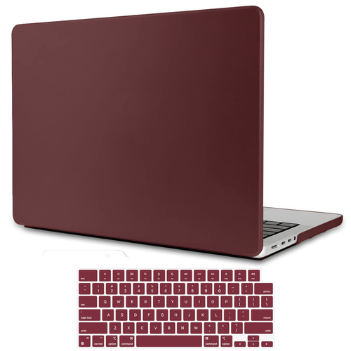 Suitable for  MacBook Pro 16 inch Case 2023 2022 2021 M2 A2780 A2485 M1 Pro/Max Hard Shell Case Keyboard Cover Wine Red - Main Image
