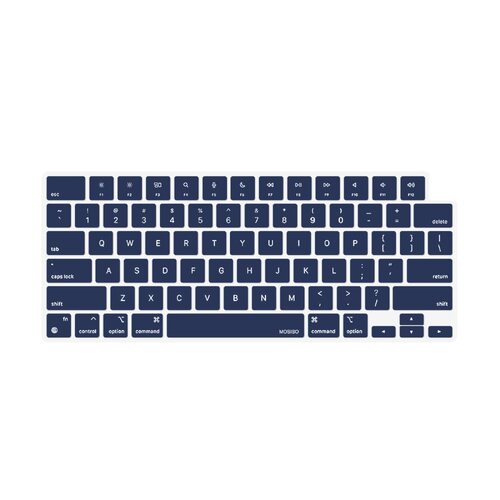 Keyboard Cover Skin For MacBook Air Pro 13 13.6 14 15.3 16 A2442 A2779 A2485 A2780 A2681 A2941 M1 M2 2021 to 2023 Navy Blue - Main Image