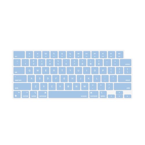 Keyboard Cover Skin For MacBook Air Pro 13 13.6 14 15.3 16 A2442 A2779 A2485 A2780 A2681 A2941 M1 M2 2021 to 2023 Sky Blue - Main Image