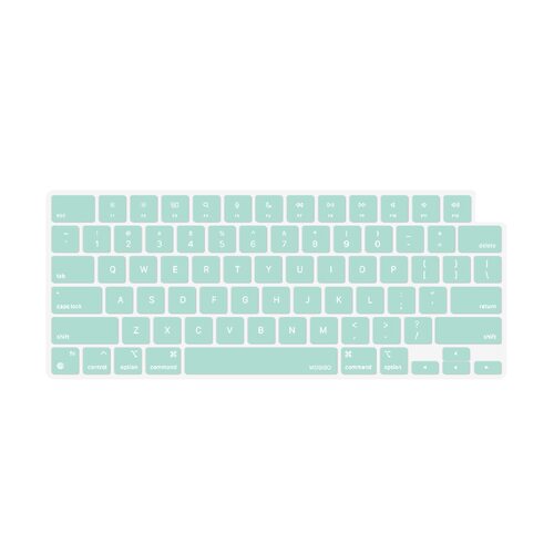 Keyboard Cover Skin For MacBook Air Pro 13 13.6 14 15.3 16 A2442 A2779 A2485 A2780 A2681 A2941 M1 M2 2021 to 2023 Mint Green - Main Image