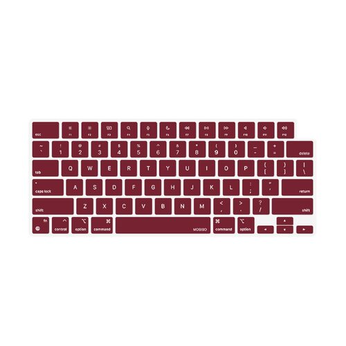 Keyboard Cover Skin For MacBook Air Pro 13 13.6 14 15.3 16 A2442 A2779 A2485 A2780 A2681 A2941 M1 M2 2021 to 2023 Wine Red - Main Image