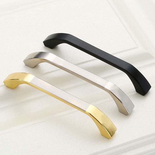 Zinc Kitchen Cabinet Handles Bar Drawer Handle Pull black color hole to hole 128MM - Main Image
