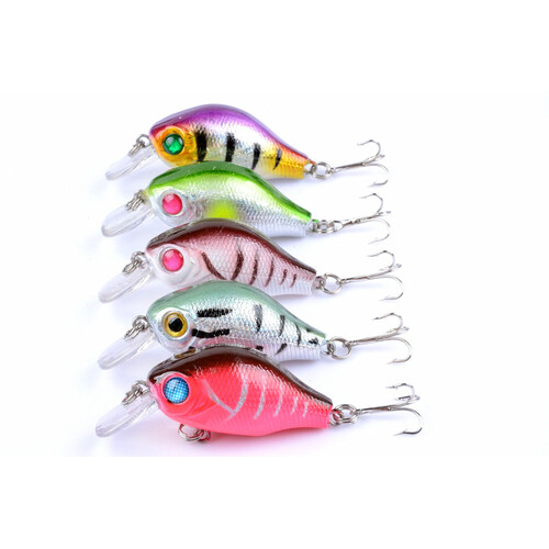 5x 5.5cm Popper Crank Bait Fishing Lure Lures Surface Tackle Saltwater - Main Image