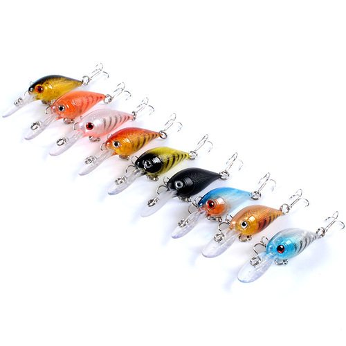 9x Popper Crank 5.7cm Fishing Lure Lures Surface Tackle Fresh Saltwater - Main Image