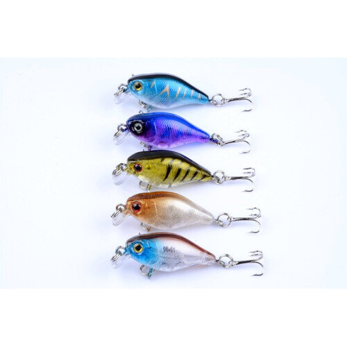 5x 4.3cm Popper Crank Bait Fishing Lure Lures Surface Tackle Saltwater - Main Image
