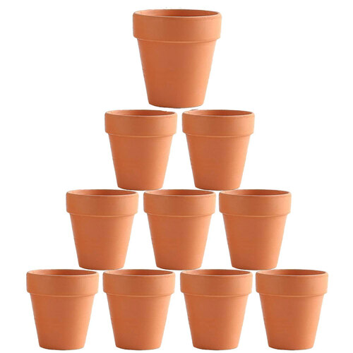 10x 5cm Flower Pot Pots Clay Ceramic Plant Drain Hole Succulent Cactus Nursery Planter - Main Image