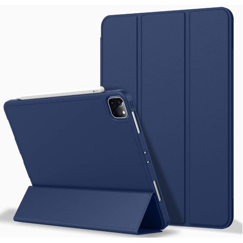 iPad Pro 11 Inch 2020 Soft Tpu Smart Premium Case Auto Sleep Wake Stand Cover Pencil holder navy blue - Main Image
