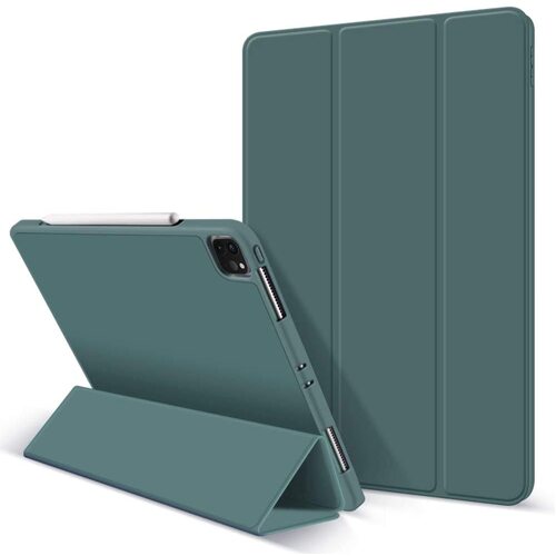 iPad Pro 11 Inch 2020 Soft Tpu Smart Premium Case Auto Sleep Wake Stand Cover Pencil holder Dark Green - Main Image