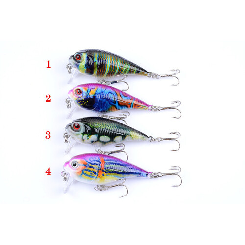 4x 5.5cm Popper Crank Bait Fishing Lure Lures Surface Tackle Saltwater - Main Image