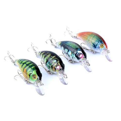 4x 7.5cm Popper Crank Bait Fishing Lure Lures Surface Tackle Saltwater - Main Image