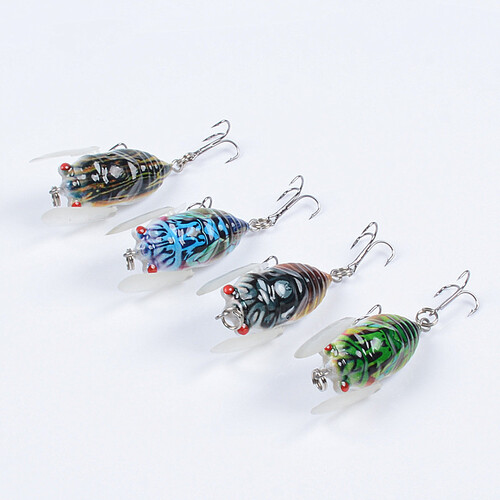 4x Popper Poppers 5cm Fishing Lure Lures Surface Tackle Fresh Saltwater - Main Image