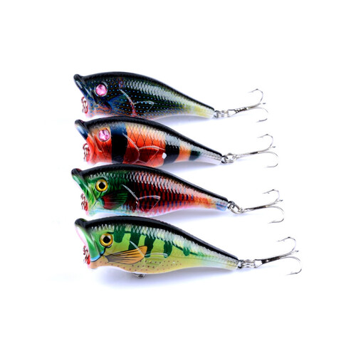 4X 6.5cm Popper Poppers Fishing Lure Lures Surface Tackle Fresh Saltwater - Main Image