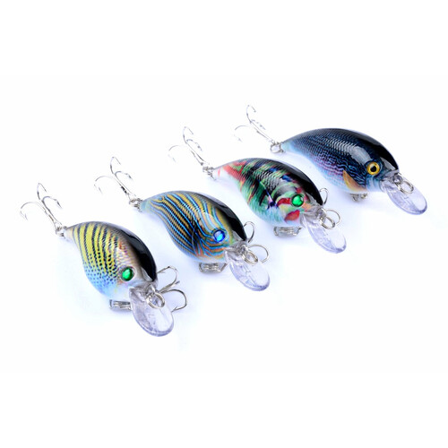 4x 7.5cm Popper Crank Bait Fishing Lure Lures Surface Tackle Saltwater - Main Image