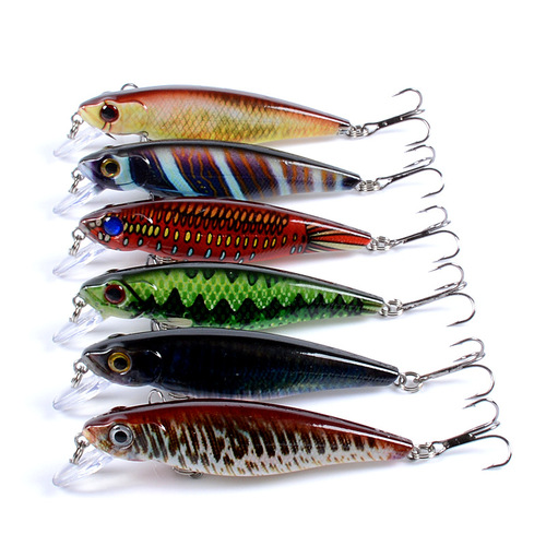 6x Popper Poppers 8.6cm Fishing Lure Lures Surface Tackle Fresh Saltwater - Main Image
