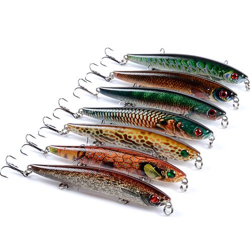 6x Popper Poppers 9.3cm Fishing Lure Lures Surface Tackle Fresh Saltwater - Main Image