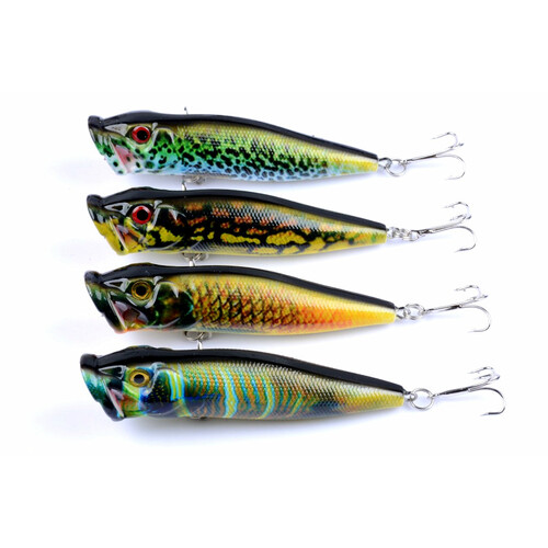 4X 9.5cm Popper Poppers Fishing Lure Lures Surface Tackle Saltwater - Main Image