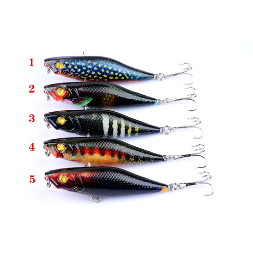 5X 7.5cm Popper Poppers Fishing Lure Lures Surface Tackle Fresh Saltwater - Main Image