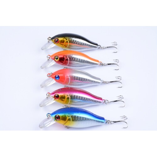 5x 7.5cm Popper Crank Bait Fishing Lure Lures Surface Tackle Saltwater - Main Image